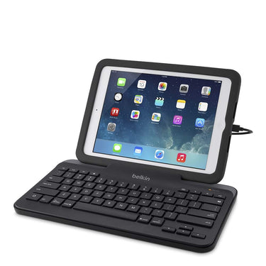Belkin Wired Tablet Keyboard for iPad with Stand & Lightning Connector - Black